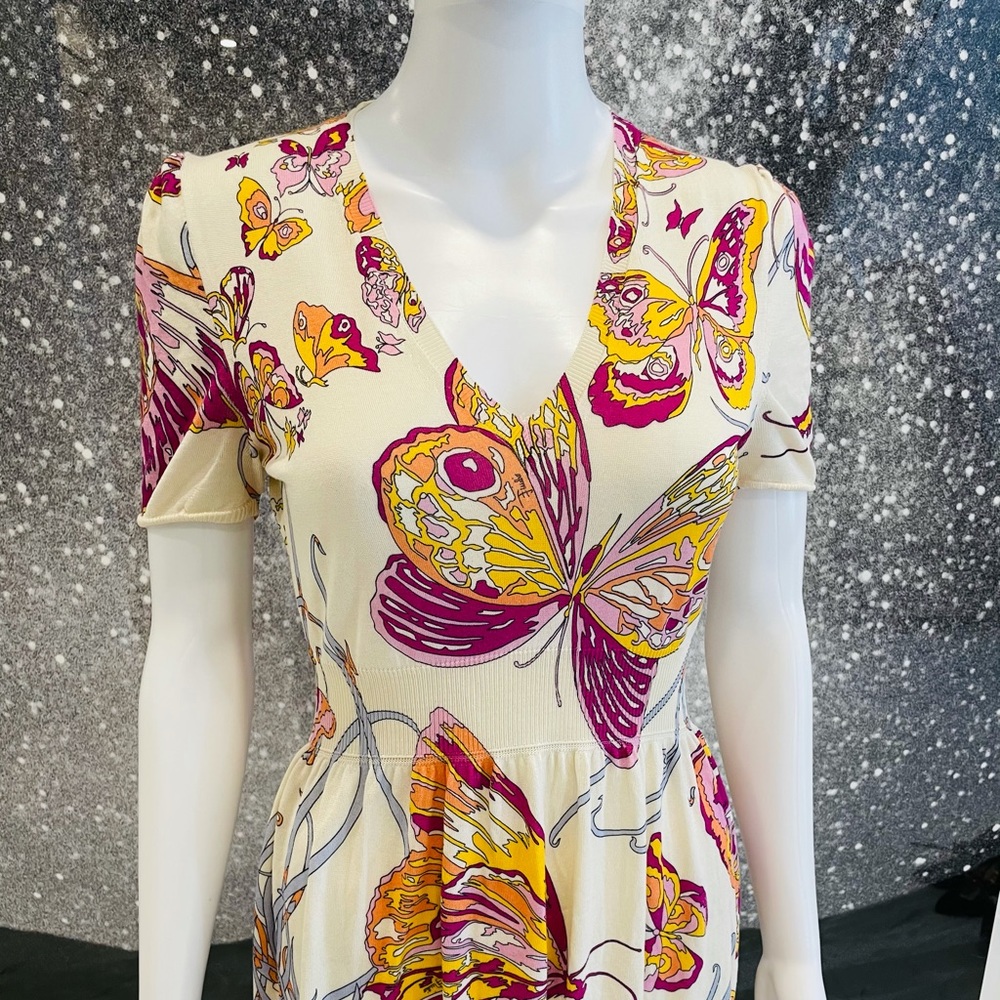 SOLD- Emilio Pucci Butterfly Silk Dress - Picture 1 of 10